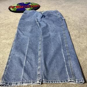 BLUE Y2K ACID WASHED LEE LOOSE FIT CARPENTER JEANS 😮‍💨